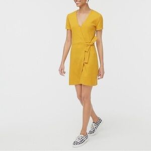 J. Crew Faux Wrap Textured Mini Dress